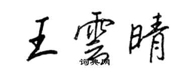 王正良王云晴行书个性签名怎么写