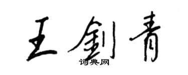 王正良王剑青行书个性签名怎么写