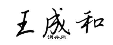 王正良王成和行书个性签名怎么写
