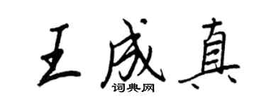 王正良王成真行书个性签名怎么写