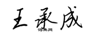 王正良王承成行书个性签名怎么写