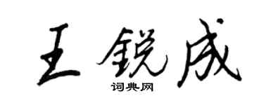 王正良王锐成行书个性签名怎么写
