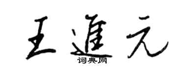 王正良王进元行书个性签名怎么写