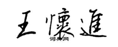 王正良王怀进行书个性签名怎么写