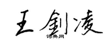 王正良王剑凌行书个性签名怎么写