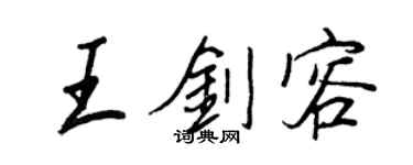 王正良王剑容行书个性签名怎么写
