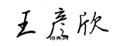 王正良王彦欣行书个性签名怎么写