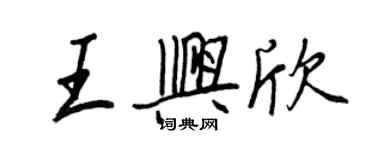 王正良王兴欣行书个性签名怎么写