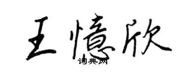 王正良王忆欣行书个性签名怎么写