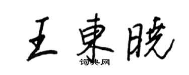 王正良王东晓行书个性签名怎么写