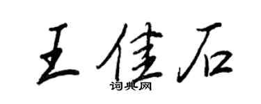 王正良王佳石行书个性签名怎么写