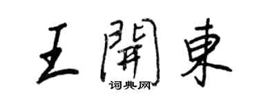 王正良王开东行书个性签名怎么写