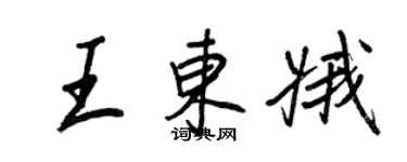王正良王东娥行书个性签名怎么写