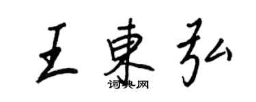 王正良王东弘行书个性签名怎么写