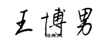 王正良王博男行书个性签名怎么写
