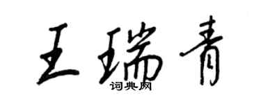 王正良王瑞青行书个性签名怎么写