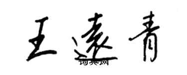 王正良王远青行书个性签名怎么写