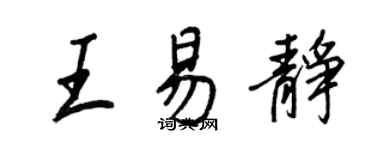 王正良王易静行书个性签名怎么写