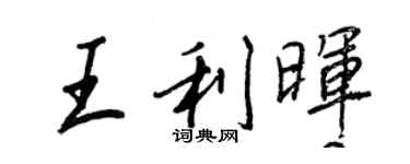 王正良王利晖行书个性签名怎么写