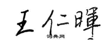 王正良王仁晖行书个性签名怎么写