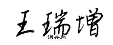 王正良王瑞增行书个性签名怎么写