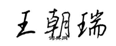 王正良王朝瑞行书个性签名怎么写