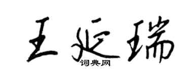 王正良王延瑞行书个性签名怎么写