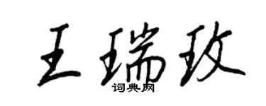 王正良王瑞玫行书个性签名怎么写