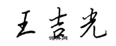 王正良王吉光行书个性签名怎么写