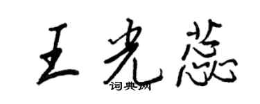 王正良王光蕊行书个性签名怎么写
