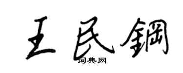 王正良王民钢行书个性签名怎么写