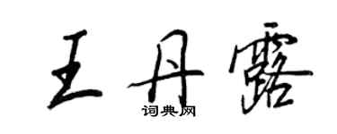 王正良王丹露行书个性签名怎么写