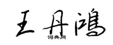 王正良王丹鸿行书个性签名怎么写