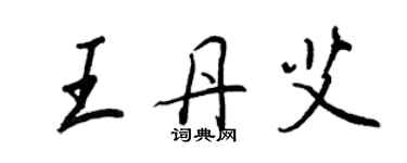 王正良王丹艾行书个性签名怎么写