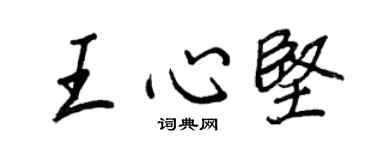 王正良王心坚行书个性签名怎么写