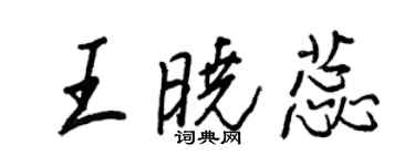 王正良王晓蕊行书个性签名怎么写