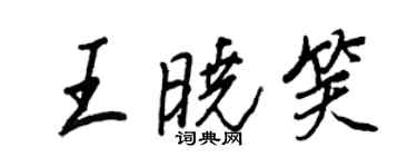 王正良王晓笑行书个性签名怎么写