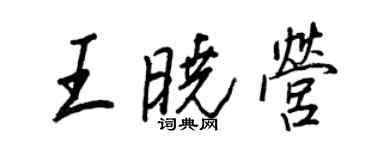 王正良王晓营行书个性签名怎么写