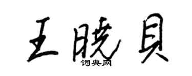 王正良王晓贝行书个性签名怎么写