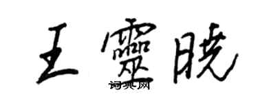 王正良王灵晓行书个性签名怎么写