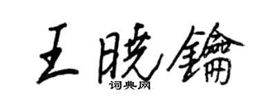 王正良王晓钥行书个性签名怎么写