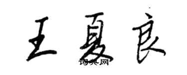 王正良王夏良行书个性签名怎么写