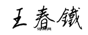 王正良王春铁行书个性签名怎么写