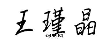 王正良王瑾晶行书个性签名怎么写
