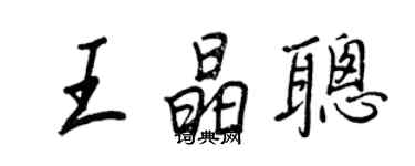 王正良王晶聪行书个性签名怎么写