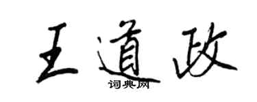 王正良王道政行书个性签名怎么写