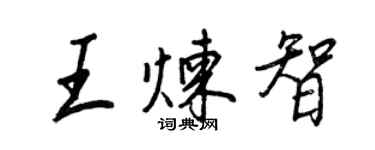王正良王炼智行书个性签名怎么写
