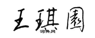 王正良王琪园行书个性签名怎么写