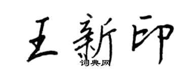 王正良王新印行书个性签名怎么写