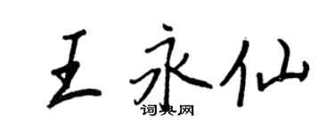 王正良王永仙行书个性签名怎么写